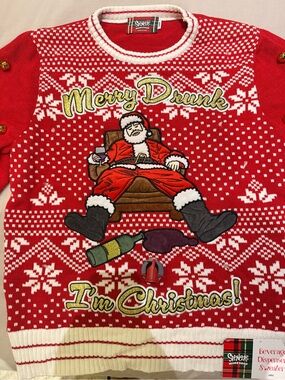 Spencer’s Merry Drunk Christmas Sweater